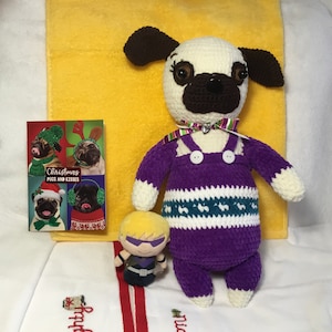 Crochet Good looking Pug with his friend