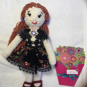 Handmade crochet doll Lisa soft toy birthday gift baby shower gift