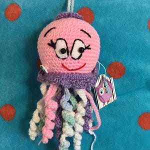 Handmade crochet toy doll Adorable Jellyfish soft toy rattle