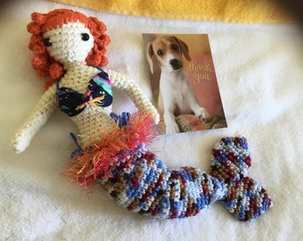 Handmade crochet Mermaid doll