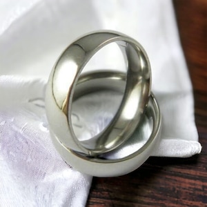 Stainless Steel Polished Rounded Comfort Fit Wedding Band Ring Blank Hypoallergenic Engravable Stackable Unisex Sizes 3mm-6mm Sizes 4-13