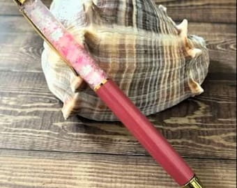 Flowers Glitter Float Pen Garden Snow Globe Ballpoint Pen