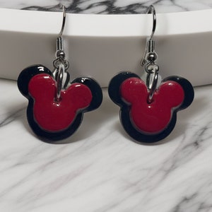 Mickey and Minnie Drop Earrings