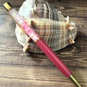 Flowers Glitter Float Pen Garden Snow Globe Ballpoint Pen