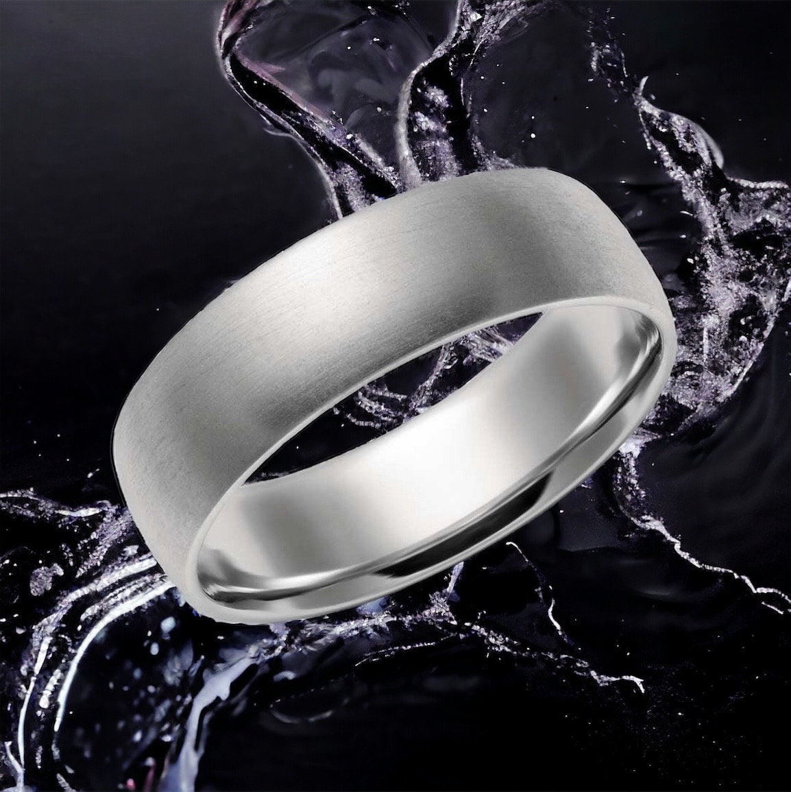 Stainless steel wedding rings for her deals