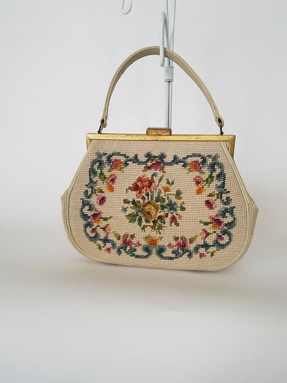Vintage Sixties Tapestry Handbag/Purse
