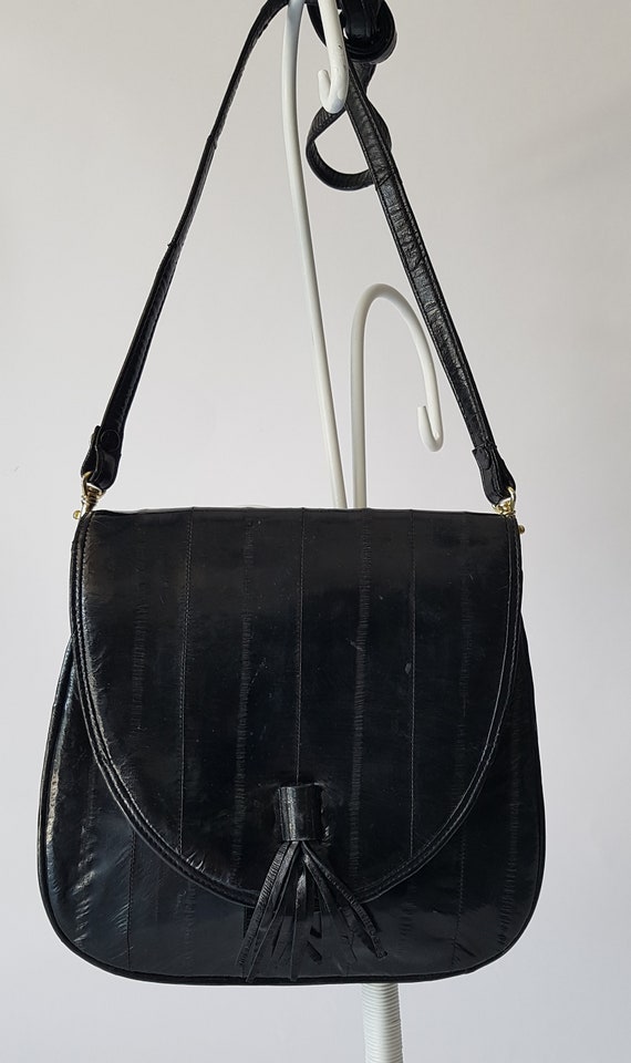 Cross Body Genuine Eel skin Purse