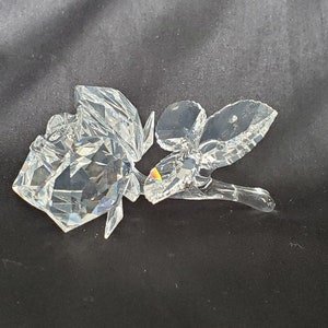 Swarovski Silver Crystal Rose W/ Original Box - Etsy Canada