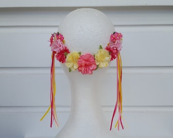 Custom Colour Peasant Ballet Headpiece - La Fille mal Gardee / Giselle / Napoli / Coppelia / Peasant Pas / Swanhilda / Flower Festival