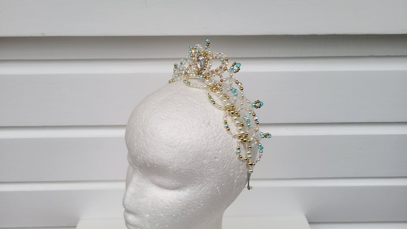 Ballet Headpiece / Ballet Crown / Ballet Tiara Talisman / Swan Lake Pas de Trois / Crystal Fountain Fairy / Woodland Glade Fairy / Gulnare zdjęcie 8