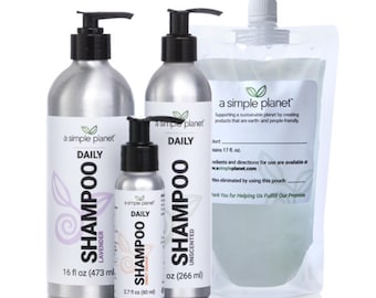 Daily Shampoo made with Organic Plant Based Ingredients | 2.7 - 17 oz. Sizes
