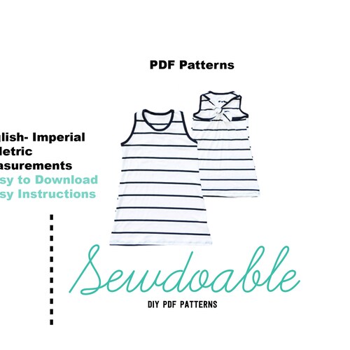 Baby Tank Top Pattern Modern Baby Sewing Pattens Pdf Sewing Etsy