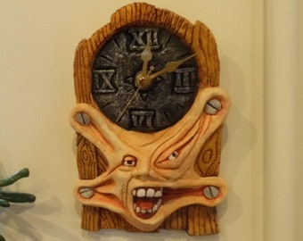 Hand made gothic wall hanging clock