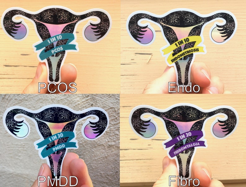 Endometriosis Awareness Sticker Endo Ribbon & Holographic ...