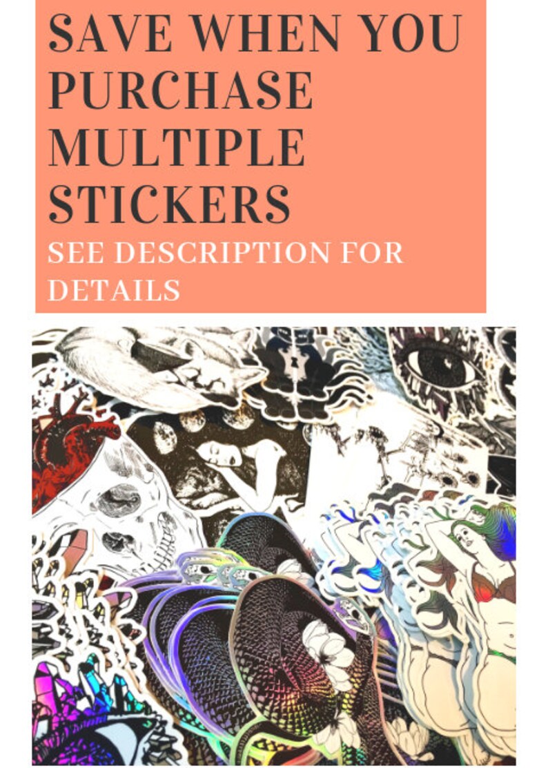 3rd Eye Holographic Sticker Rainbow Decal Etsy