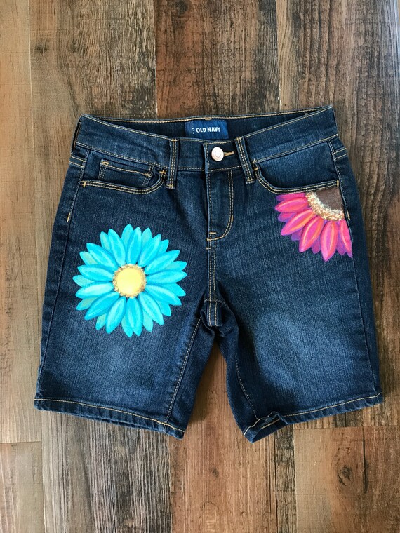 navy denim shorts