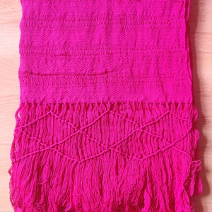 Rebozo Mexicano, Autentico Rebozo messicano, Scialle Artigianale, Sciarpa, 2m, Doula, Ostetrica, Chiusura delle Ossa, Nascita, Gravidanza, Postpartum Fuchsia