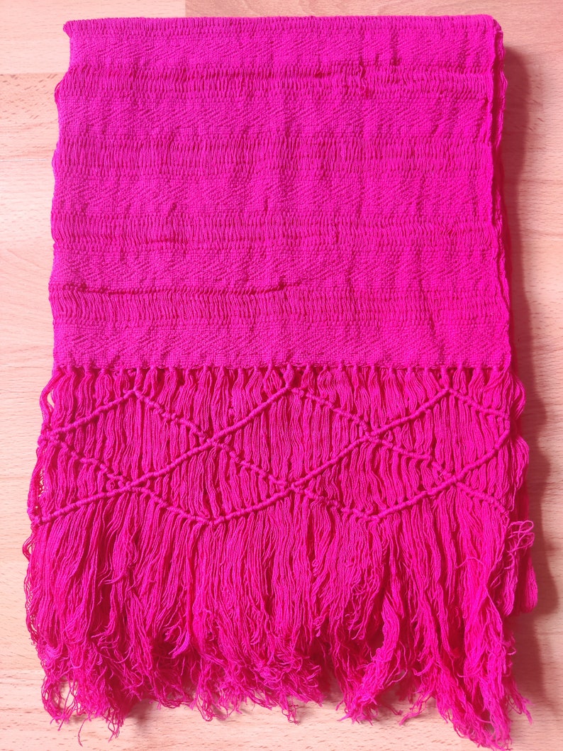 Rebozo Mexicano, Autentico Rebozo messicano, Scialle Artigianale, Sciarpa, 2m, Doula, Ostetrica, Chiusura delle Ossa, Nascita, Gravidanza, Postpartum Fuchsia