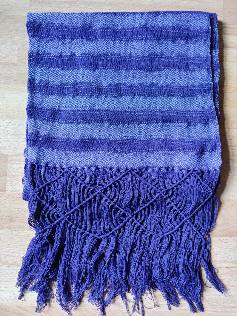 Rebozo Mexicano, authentischer mexikanischer Rebozo, handgefertigter Schal, Schal, 2 m, Doula, Hebamme, Schließen der Knochen, Geburt, Schwangerschaft, Postpartum Purple-Lilac