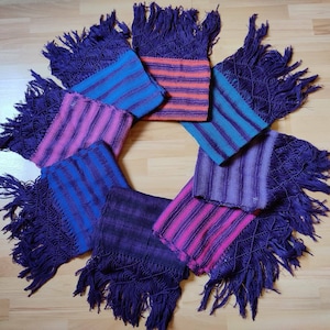 Rebozo Mexicano, authentischer mexikanischer Rebozo, handgefertigter Schal, Schal, 2 m, Doula, Hebamme, Schließen der Knochen, Geburt, Schwangerschaft, Postpartum Purple-Pink