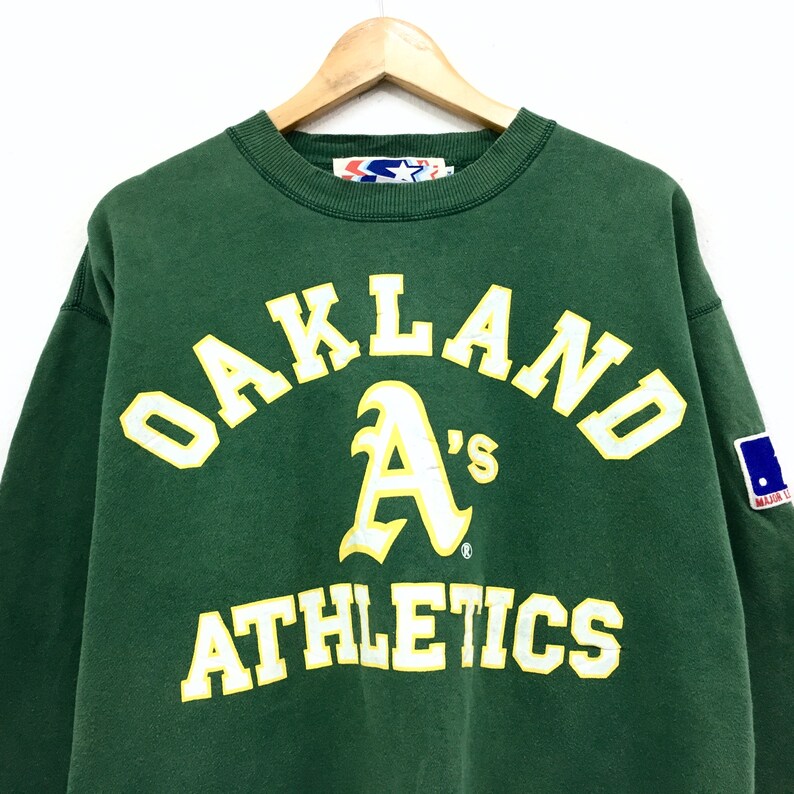 Vintage Starter Oakland A/'s Athletics X Major League Baseball Sweatshirt Biglogo Spellout Pullover Jumper vintage men clothing