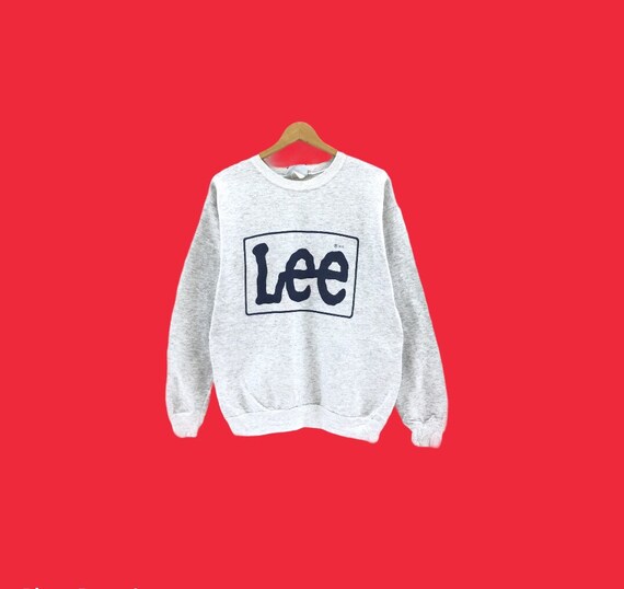 Vintage Lee Sweatshirt Big Logo Spellout Nice Desi