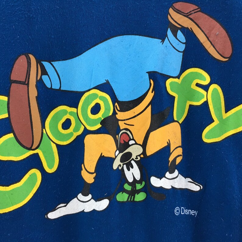 Vintage Goofy Sweatshirt Cartoon Disney Biglogo spellout embroidery vintage men clothingVintage men clothing