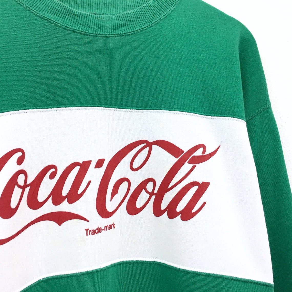 Vintage 90's Coca Cola Sweatshirt Rugby Big Logo Spellout - Etsy