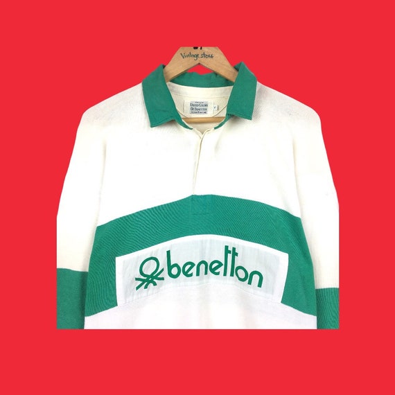Vintage 80s BENETTON Rugby Long Sleeve 
