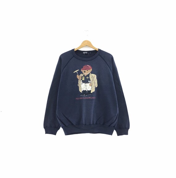 Vintage 90s Polo Bear Ralph Lauren Sweatshirt Biglogo | Etsy