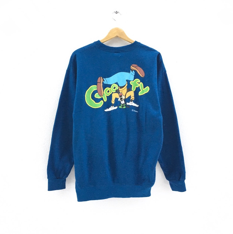 Vintage Goofy Sweatshirt Cartoon Disney Biglogo spellout embroidery vintage men clothingVintage men clothing