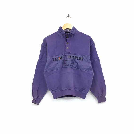 Vintage Cerruti Sweatshirt biglogo Made in Japan spellout embroidery Pullover Jumper vintage men clothingVintage jumper