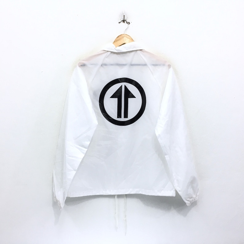 Anna Sui Light Jacket Windbreaker Biglogo Button Up White Transparent Designer Anna Sui
