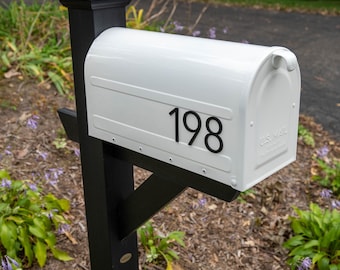 Premium 3D Acrylic Mailbox Numbers Self Stick, Long Lasting, Weatherproof, 2 inch, 3 inch, 4 inch custom set, Black or White, Made in USA