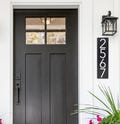 Personalized House Number Sign, Modern Herringbone Address Plaque, 20” x 5.5", Made in USA