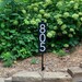 Staked House Number Sign for Yard | Herringbone Address Sign with Post | Address Plaque | Pre-Assembled Lawn or Driveway or Yard Sign 