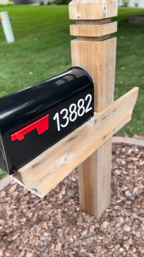 Premium 3D Acrylic Mailbox Numbers Self Stick, Long Lasting, Weatherproof, 2 inch, 3 inch, 4 inch custom set, Black or White, Made in USA