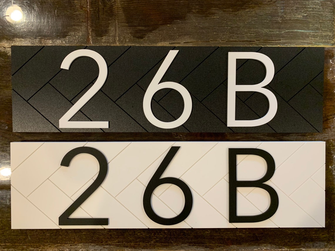 Address Sign With Letter House Number Sign With Letter Etsy