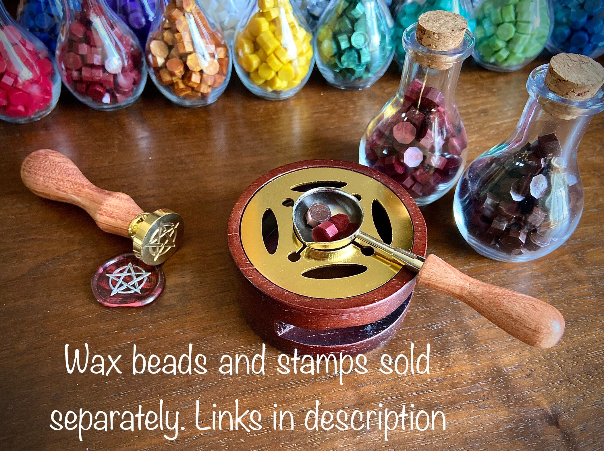 Wax Seal Furnace With Spoon Wooden Wax Melting Stove and Etsy