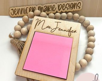 Sticky Note Holder, Teacher Gift, Teacher Appreciation Gift, Personalized Sticky Note Holder, Sticky Notes, Gift for Desk, Gift for Teacher