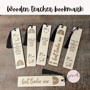 Bookmark, Teacher Gift, Teacher Appreciation Gift, Personalized Bookmark, Bookmark Teacher Gift, Custom Gift, Gift for Teacher