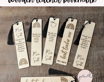 Bookmark, Teacher Gift, Teacher Appreciation Gift, Personalized Bookmark, Bookmark Teacher Gift, Custom Gift, Gift for Teacher