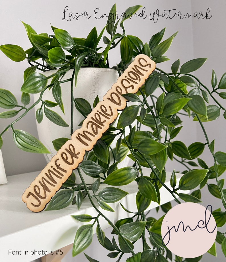 Laser Cut Watermark Business Watermark Wood Watermark Etsy