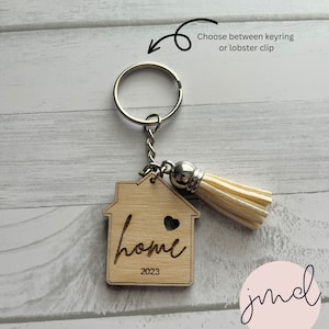 Home, Home Keychain, New Home Gift, Realtor Client Gift, Custom Keychain, Keychain, Cute Keychain, Keychain for New Home, Keychain for Home