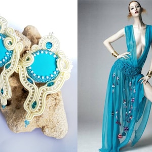 Elegant soutache earrings made of the finest materials.