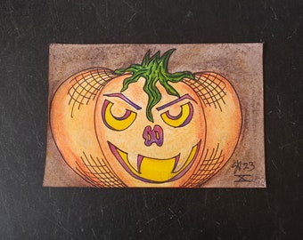 Jack O Lantern Original Drawing