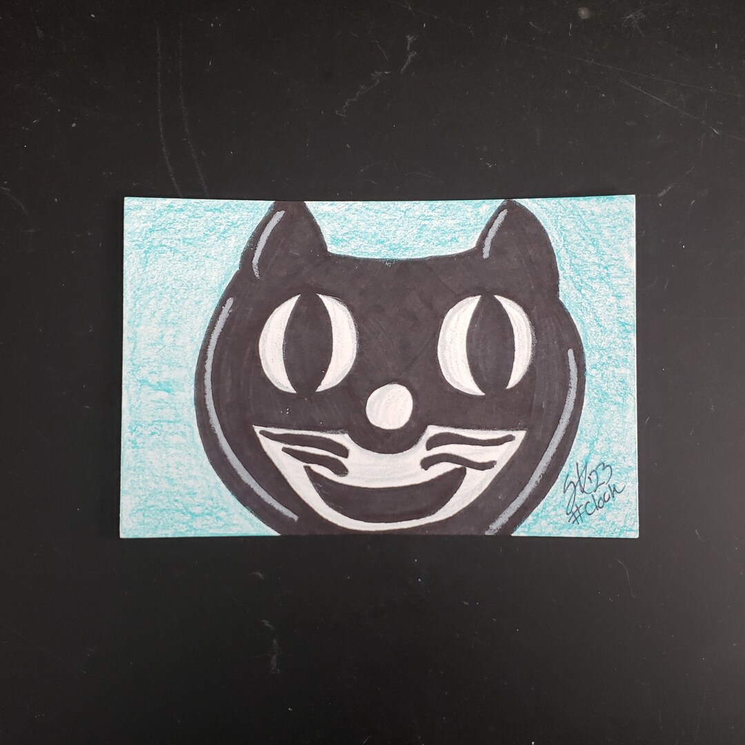 Clock, 6x4, Original Drawing Kit Kat Clock Etsy