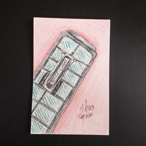 Ice, 4x6, Original Drawing