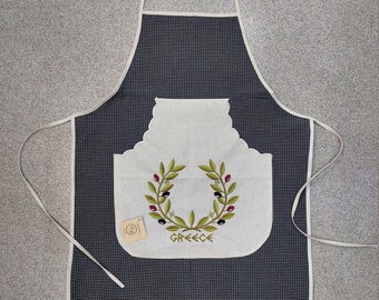 Linen Apron made in Greece