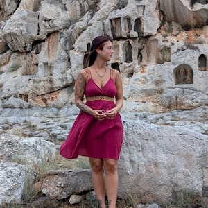 red chiton dress Simple gown chiton but stylised my first real attempt not perfect...but  Ilori is so beautiful she carries it well. As mentioned before not a great  at sewing..but trying @lutsenko_dolls @g.artinstallations #chiton #gown #